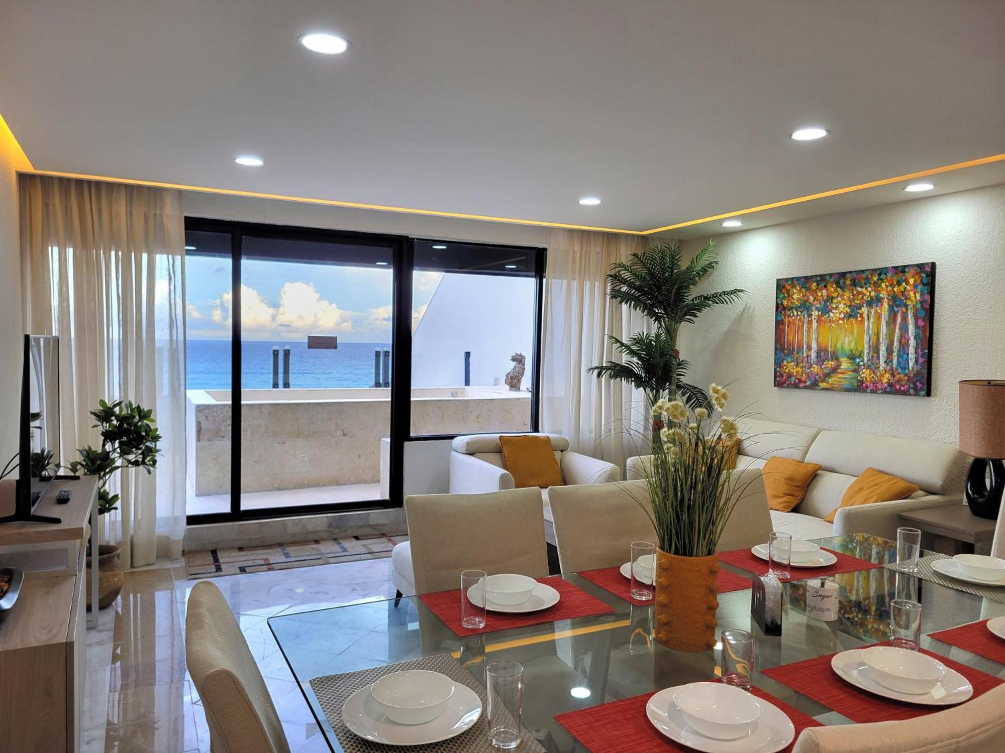 Beachfront Getaway Condo Cancún Exteriér fotografie